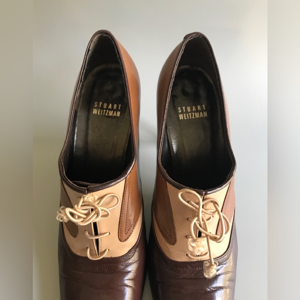 Stuart Weitzman Colorblock Laceup Pump Thailand Style: Dry Kid Size: 7 M - Picture 6 of 13